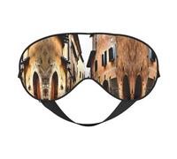 Máscara de dormir unisex con estampado toscano de Italia, máscara de ojos de doble cara, ideal para un sueño profundo y cuidado de la piel