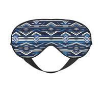 Máscara de dormir unisex con estampado tribal maorí polinesio azul de doble cara, ideal para un sueño profundo y cuidado de la piel