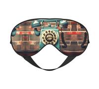 Máscara de dormir unisex con impresión de teléfonos de Londres de Inglaterra, Reino Unido, máscara de ojos de doble cara, ideal para un sueño profundo y cuidado de la piel