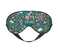 Máscara de dormir unisex de doble cara con diseño de ciencia de dibujos animados, ideal para un sueño profundo y cuidado de la piel