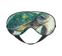 Máscara de dormir Watercolor Turtle1, máscaras de ojos para dormir de doble cara, máscaras para dormir para mujeres y hombres, cubiertas opacas para dormir, viajes