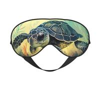 Máscara de dormir Watercolor Turtle2, máscaras de ojos para dormir de doble cara, máscaras para dormir para mujeres y hombres, cubiertas opacas para dormir, viajes