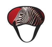 Máscara de dormir Zebra Red para mujeres y hombres, antifaz para dormir con bloqueo de luz y correa elástica, antifaz para dormir en vuelo, suave y transpirable, para dormir de lado.