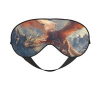 Máscara de dragones y castillos para sueño profundo y relajación, ajustable, suave y transpirable para viajes, meditación y más