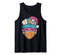 Máscara de Enfermera Sonriente Festiva alegría navideña Camiseta sin Mangas