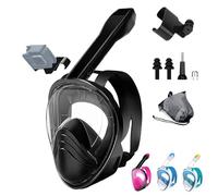 Máscara de esnórquel de cara completa para niños, máscara de buceo con soporte de cámara desmontable, máscara de buceo de visión amplia de 180°, antivaho con correas ajustables para la cabeza, nuevo
