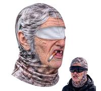 Máscara de Esquí con Cara Realista Divertida para Adultos, Balaclava de Invierno de Cabeza Completa con Abertura para Ojos, Máscara de Disfraz Divertida para Navidad Fiestas, Eventos y Nieve