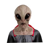 Máscara de extraterrestre Máscaras de Halloween para adultos Máscara realista de cabeza completa aterradora Disfraz de accesorio de extraterrestre espeluznante Disfraz para fiesta de cosplay de Ha