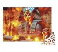 Máscara de Faraón Egipcio Antiguo Puzzle de 1000 Piezas Papel para Adultos Escena de Tumba Misteriosa Juego de Puzzle 1000 Piezas Decoración 70x50cm/1000pcs