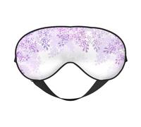 Máscara de flores lilas en flor para un sueño profundo y relajación, ajustable, suave y transpirable para viajes, meditación y más