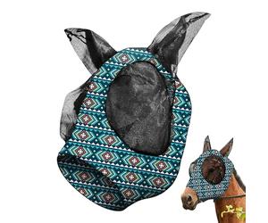 Máscara de Freno | Máscara de Moscas de 9,84 Pulgadas | Horseme Demaske antirrobo | UV Transpirable con Caria Eso Easy & Ajustable, Ideal para mazorcas, Potros, árabes, animau