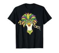 Máscara de Ganso Mardi Gras Coquette NOLA Fluer De lis Camiseta