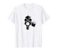 Máscara de Gas de Armagedón del Apocalipsis del Apocalipsis del Juicio Camiseta gráfica económica, Hombre, Blanco, M