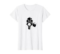 Máscara de Gas de Armagedón del Apocalipsis del Apocalipsis del Juicio Camiseta gráfica económica, Mujer, Blanco, L