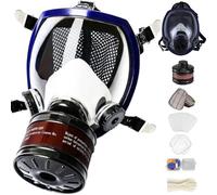 Máscara de gas, máscara completa, protección contra el polvo, supervivencia, nuclear y química, con filtro de carbón activo, protección respiratoria, polvo fino para vapores de gases, productos