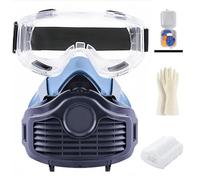 Máscara de gas, máscara completa, protección contra el polvo, supervivencia, nuclear y química, con filtro de carbón activo, protección respiratoria, polvo fino para gases, productos químicos (MS60