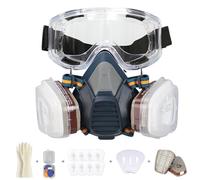 Máscara de gas, máscara completa, protección contra el polvo, supervivencia, nuclear y química, con filtro de carbón activo, protección respiratoria, polvo fino para gases, productos químicos (MS59