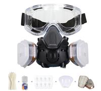 Máscara de gas, máscara completa, protección contra el polvo, supervivencia, nuclear y química, con filtro de carbón activo, protección respiratoria, polvo fino para gases, productos químicos (MS58