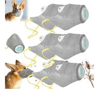 Máscara de gas para perros de 6 piezas, máscara de filtro de aire reutilizable para perros, máscara para perros adecuada para perros de varios tamaños, filtra el 99,9% de los contaminantes del aire, a