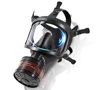 Máscara de gas táctica, máscara facial completa con filtro de carbón activado de 40 mm para supervivencia nuclear y química, protección contra el polvo y los vapores
