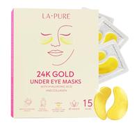 Máscara de gel de colágeno de lujo recubierta de polvo de oro de 24 quilates, anti edad, anti arrugas, producto con ácido hialurónico, hidrata, de LA PURE -
