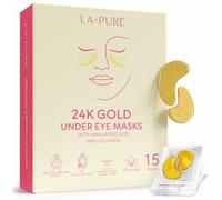 Máscara de gel de colágeno de lujo recubierta de polvo de oro de 24 quilates, anti edad, anti arrugas, producto con ácido hialurónico, hidrata, de LA PURE -