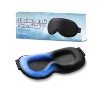 Máscara de gel para dormir 3D para compresión fría, máscara de ojos con peso para dormir, presión ocular cero, paquete frío y frío, compresa fría/caliente para ojos hinchados, apto para FSA HSA, color
