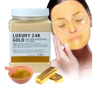 Máscara de Gelatina en Polvo para Faciales, Máscara Facial de Gelatina Hidratante y Nutritivo, Profesional Uso en Spa Mascarilla Facial en Polvo para Pelar, Hidratación Profunda 23 Fl Oz (24K)