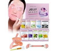 Máscara de Gelatina en Polvo para Faciales, Máscara Facial de Gelatina Hidratante y Nutritivo, Profesional Uso en Spa Mascarilla Facial en Polvo para Pelar, Hidratación Profunda (10 Pack)