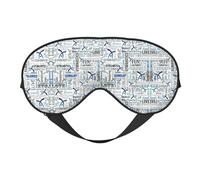 Máscara de gimnasia azul suave para dormir, parche transpirable para mujer, perfecto para viajes y relajación