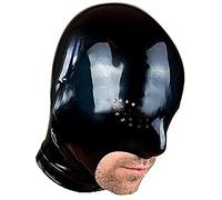 Máscara De Goma Unisex Con Capucha De Látex, Mandíbula Abierta Y Ojos Perforados Con Fosa Nasal,Transparente,0,6 Mm