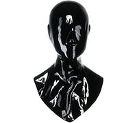 Máscara De Goma Unisex Con Capucha De Látex, Máscara De Ahorcado Con Nariz Abierta,Negro Con Cremallera,Talla Única