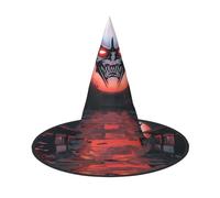 Máscara de guerrero del diablo de Halloween, sombreros de bruja, diademas de bruja, sombrero de mago, accesorios de disfraz para cosplay, fiesta de máscaras, plegable, 1