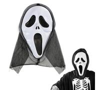 Máscara de Halloween Ghostface, máscara de disfraz de Scream, para hombre y mujer, disfraz de Halloween