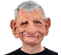 Máscara de Halloween, máscara de abuelo para hombre, máscara completa de látex de Halloween, casco de hombre viejo, gorro de silicona realista, accesorios para disfraz de carnaval