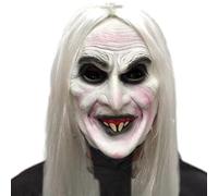 Máscara De Halloween, Mascara De Latex Bruja Con Capucha, Disfraz De Bruja De Halloween, Máscara De Bruja Vieja Con Peluca, Máscara De Bruja De Látex Para Disfraz De Fiesta De Halloween