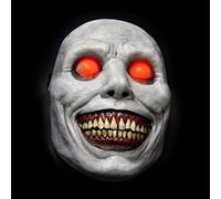 Máscara de Halloween Ojos Rojos con Leds Rojos en Lugar de Ojos | Máscara de látex Natural de Primera Calidad | Disfraz Original para Halloween y Fiestas de Disfraces | Copa Original