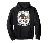 Máscara de Krampus T Perchten Disfraz de Bartl Diablo de Sudadera con Capucha