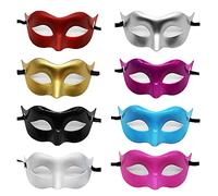 MáScara De La Mascarada MáScara Veneciana Parejas,MáScara Veneciana Para Fiesta De Baile Mascaras Venecianas,Veneciano Máscaras de Mujer para Halloween Carnaval Fiesta de Baile 8Piezas(Color Mezclado)