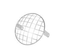 Máscara de lámpara Faro Rejilla De Malla Para Faro De Motocicleta, Pantalla Protectora Universal De 7 Pulgadas, Cubierta De Metal Retro(Dark Grey)