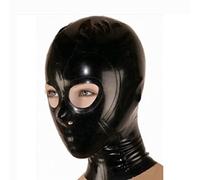Máscara de látex Máscara de bondage BDSM Máscara de mascarada de cosplay Máscara sexual fetiche Máscara de látex Máscara de Halloween para mujer Sm Máscara de cabeza negra Máscara Juguetes sexuales(No