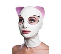 Máscara de látex sexy con orejas de gato Máscara de bondage Sm Máscara de goma Juguetes sexuales Bdsm Máscara de fiesta de cosplay Máscara de látex de Halloween Máscara sexual BDSM Juguetes sexuales(M