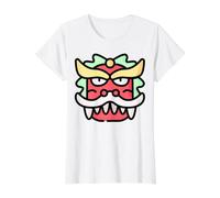 Máscara de León Rey de los Espíritus de la Mitología Balinesa Barong Camiseta gráfica económica
