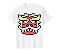 Máscara de León Rey de los Espíritus de la Mitología Balinesa Barong Camiseta gráfica económica