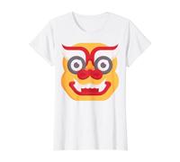 Máscara de León Rey de los Espíritus de la Mitología Balinesa Barong Camiseta gráfica económica