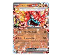 Máscara de llama Hearthflame Ogerpon ex 017/131, tarjeta de Pokémon ultra rara, cartas raras de Pokémon, evoluciones prismáticas, escarlata y violeta de Pokémon, autenticado por Titan Cards