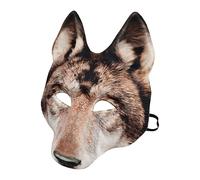 Máscara de lobo - Máscara animal de 26 cm | Disfraz de carnaval, accesorio de de fantasía de Pascua, serie lo que lo hace ligero, ideal para un uso prolongado, transformación del lobo
