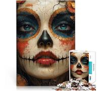 Máscara de los Muertos Puzzles de 1000 Piezas para Adolescentes Juegos Divertidos para la Familia Cada Pieza es única: un desafiante y Divertido Juego Familiar 38x26cm