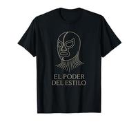 Máscara de Lucha Mexicana Minimalista El Poder del Estilo Camiseta