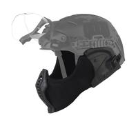 Máscara de Malla para Airsoft, Máscara Táctica Militar de Media Cara, Protector Inferior Ajustable, para Tiro al Blanco Caza y Paintball(Bkcp)